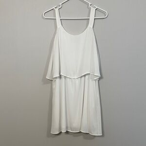 White Layered Mini Dress